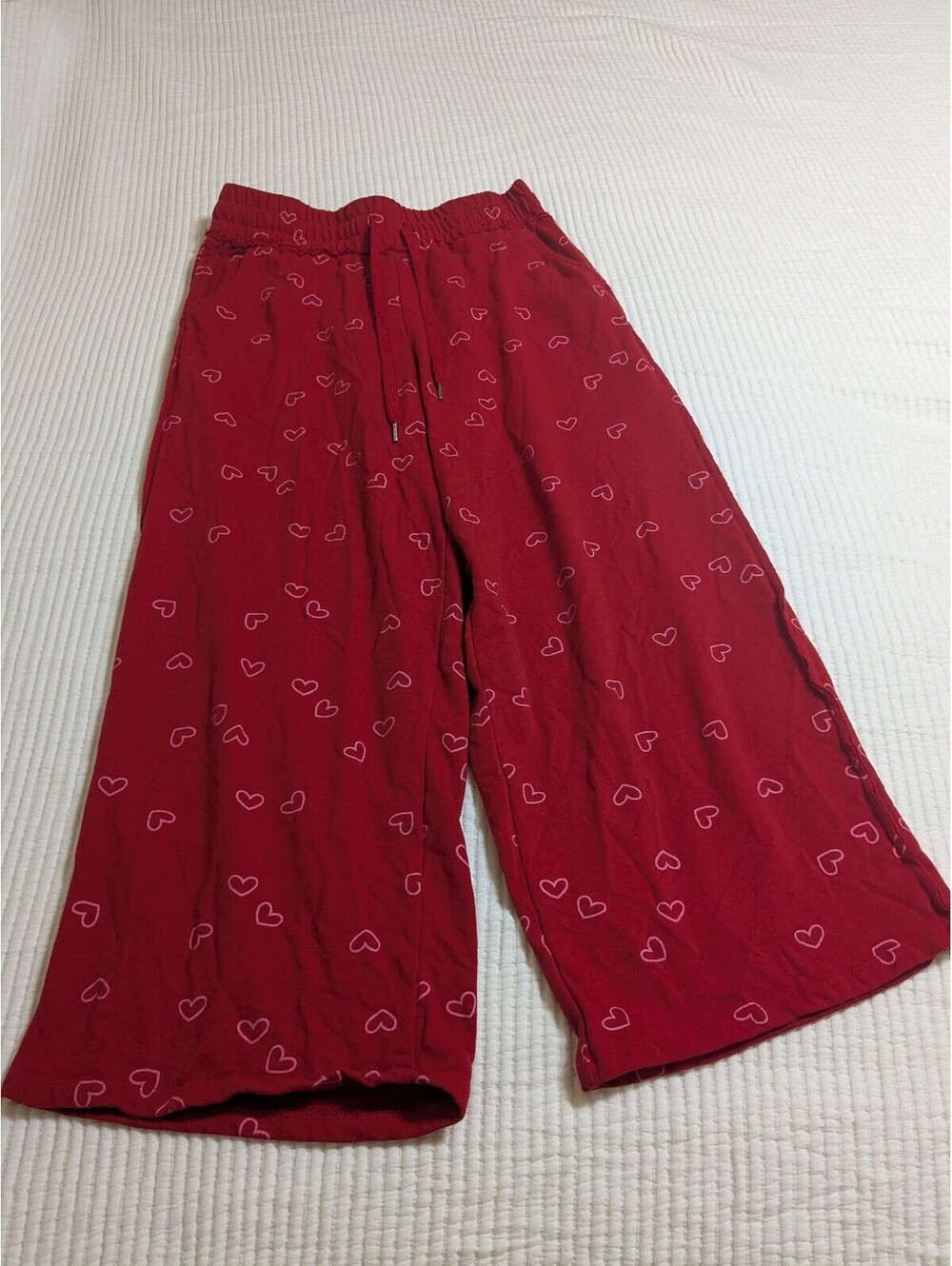 Celebrate Valentine's Day red heart pajama pants